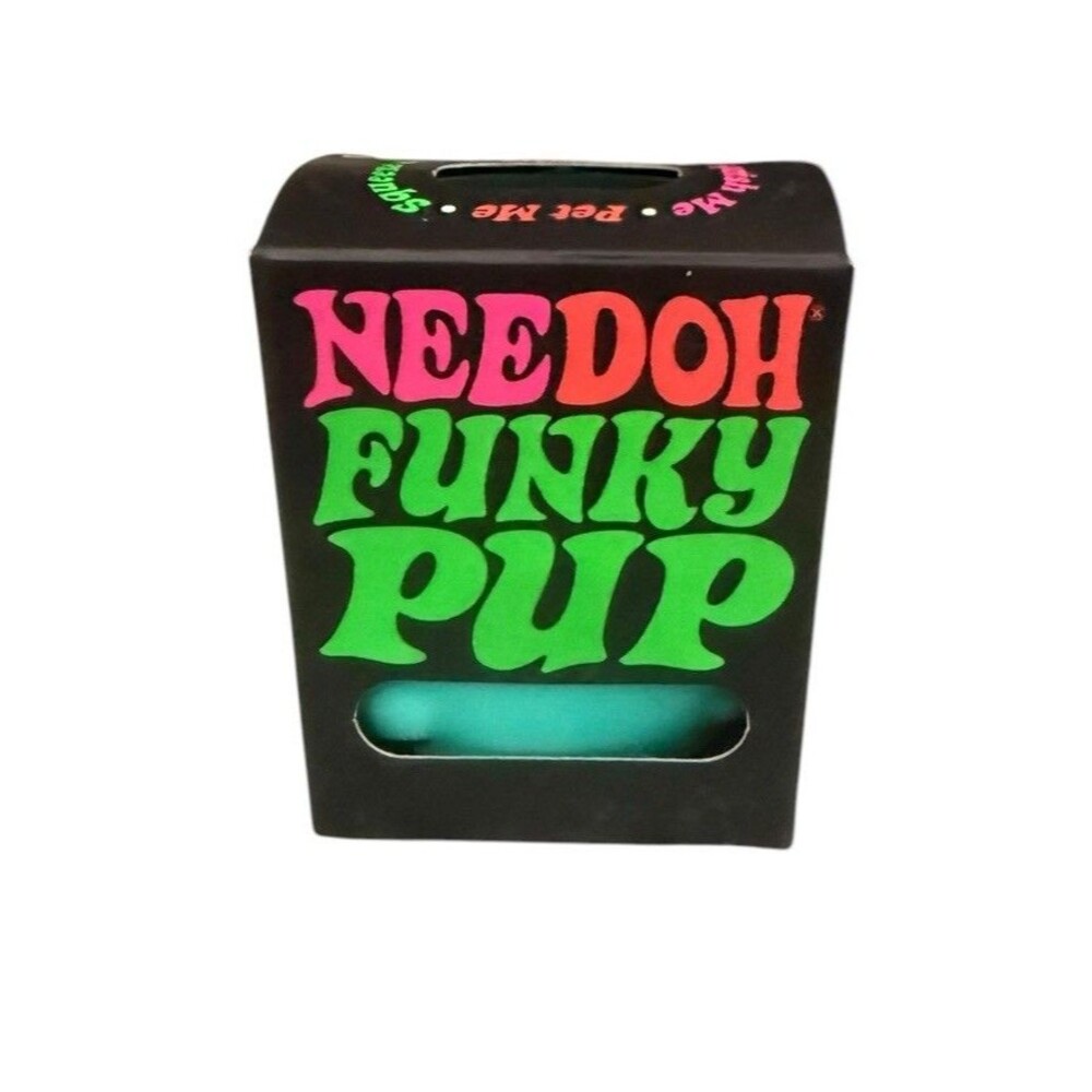 Needoh Funky Pup Teal Green Fidget Toy By Schylling